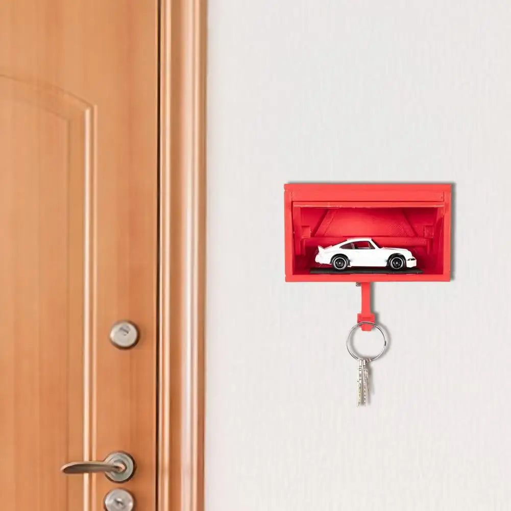 Key Holder Car Garage With Opening Door, Key Holder Storage Rack For Entryway