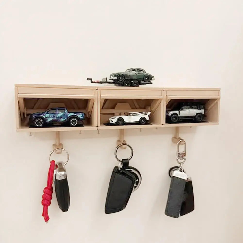 Key Holder Car Garage With Opening Door, Key Holder Storage Rack For Entryway