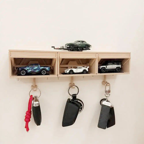 Key Holder Car Garage With Opening Door, Key Holder Storage Rack For Entryway