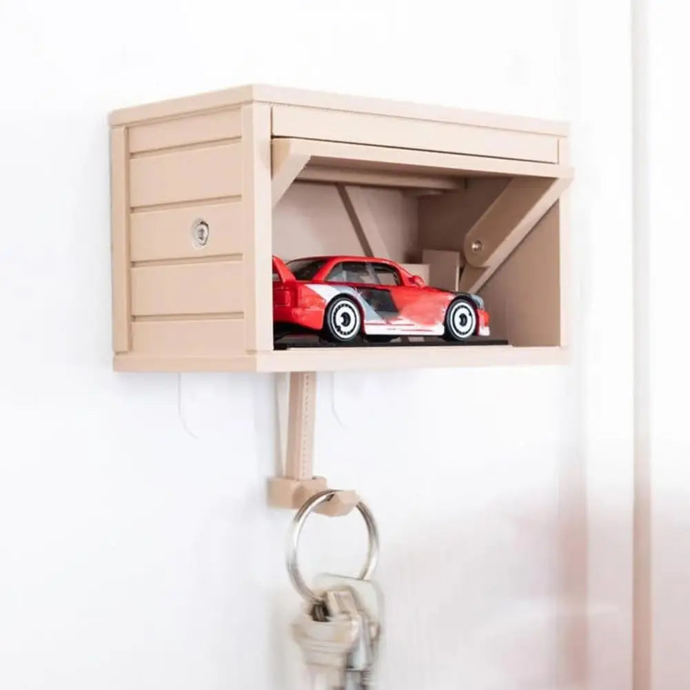 Key Holder Car Garage With Opening Door, Key Holder Storage Rack For Entryway