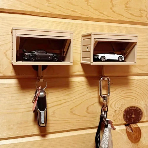 Key Holder Car Garage With Opening Door, Key Holder Storage Rack For Entryway