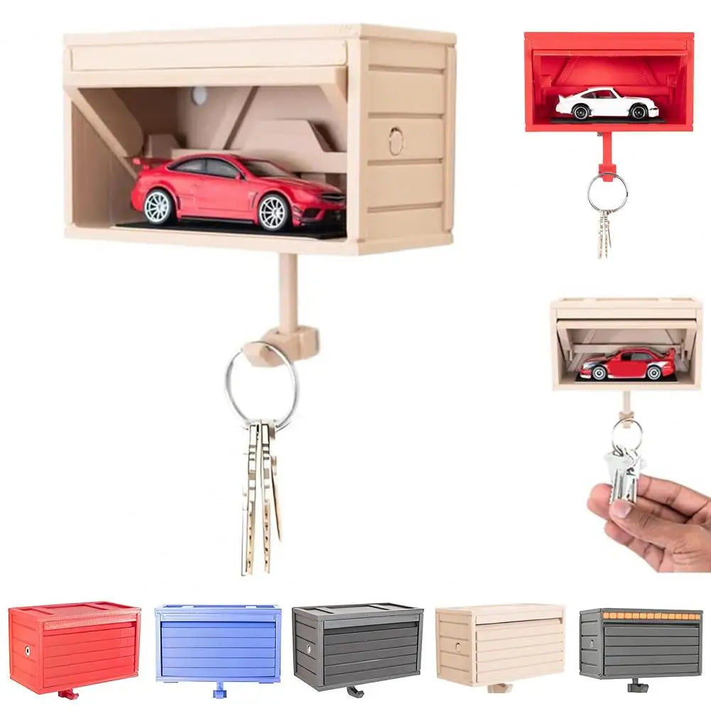 Key Holder Car Garage With Opening Door, Key Holder Storage Rack For Entryway